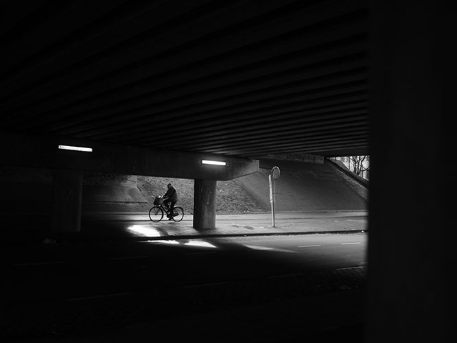 Photo of a cyclist in Amsterdam