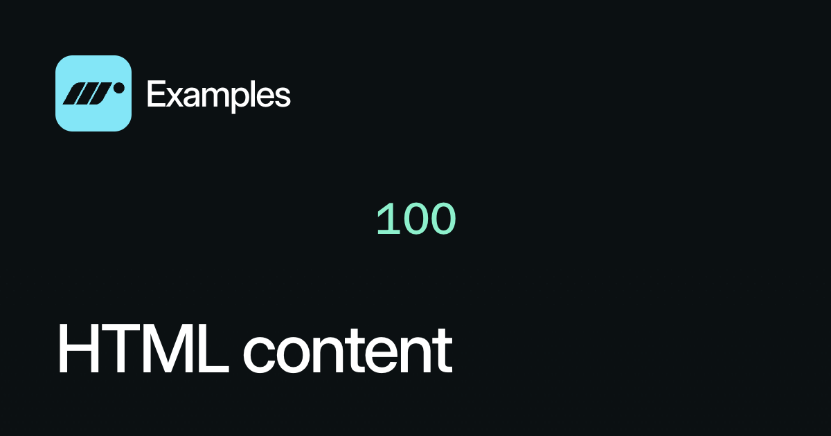 HTML content — Motion Example