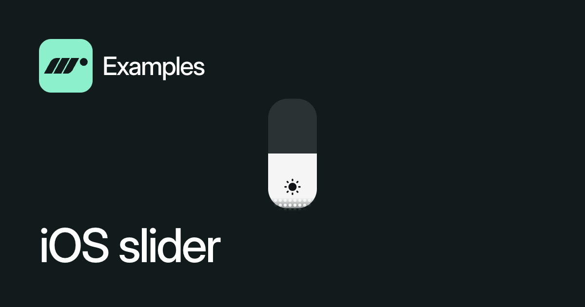 iOS slider — Motion Example