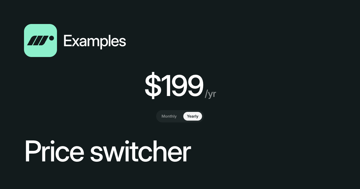 Price switcher — Motion for Vue Example